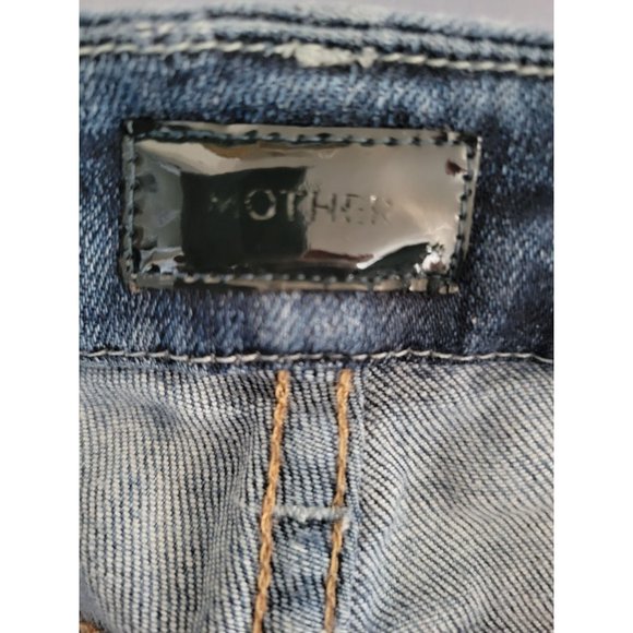 Mother The Looker Blue Jeans denim In Hello Kitty size 27 Skinny Ankle - Picture 7 of 13